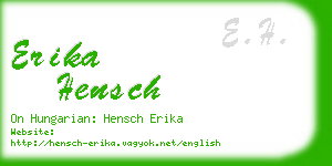 erika hensch business card